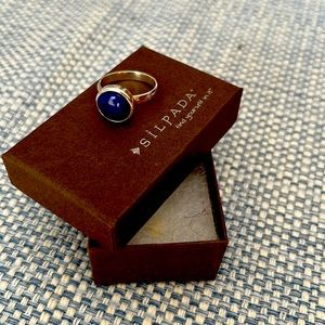 Silpada Lapis and silver ring size 7